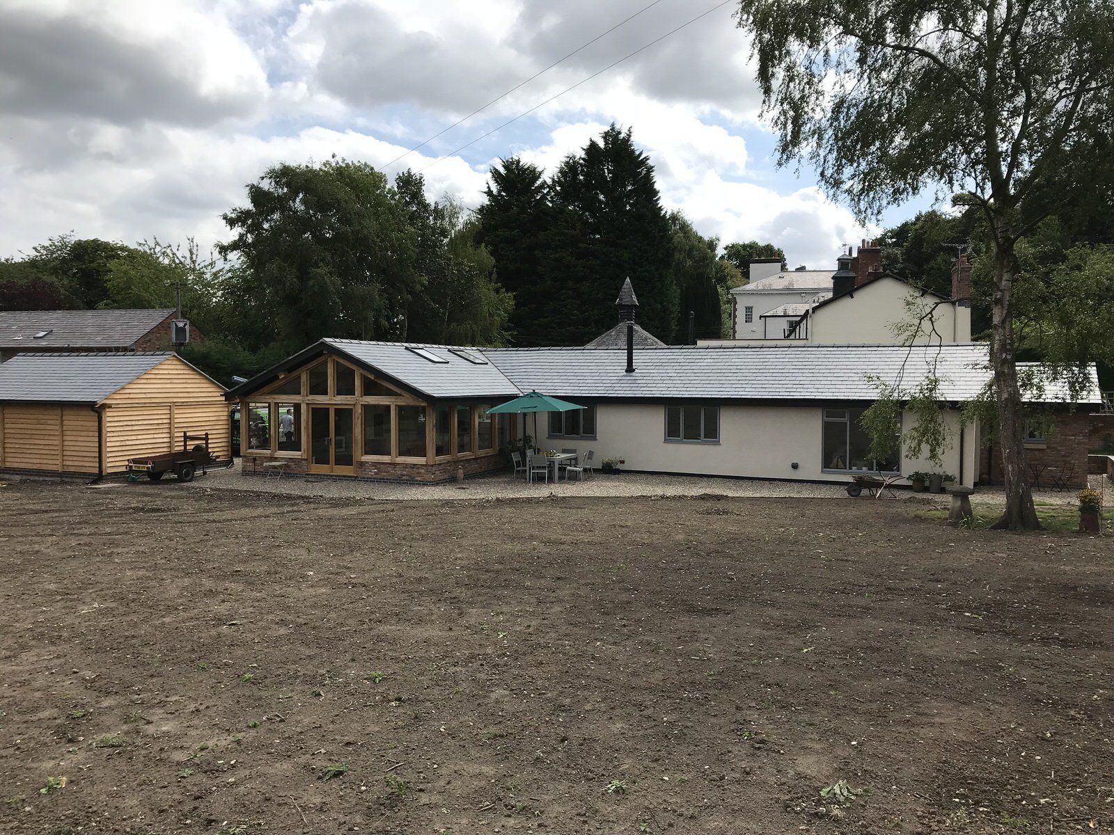 Exterior of new home conversion of a former potting shed in Cheshire, completed by Rawlinson Construction