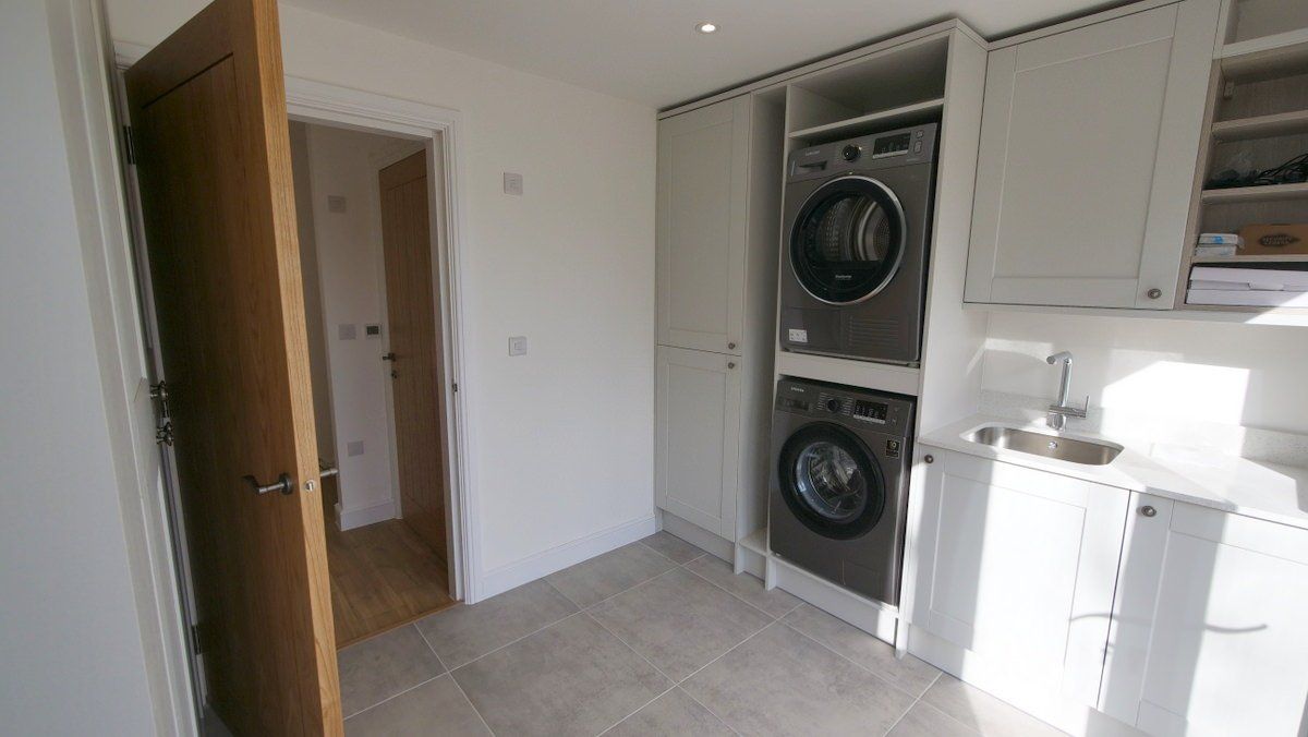 Utility space in bespoke new build home in Cheshire 