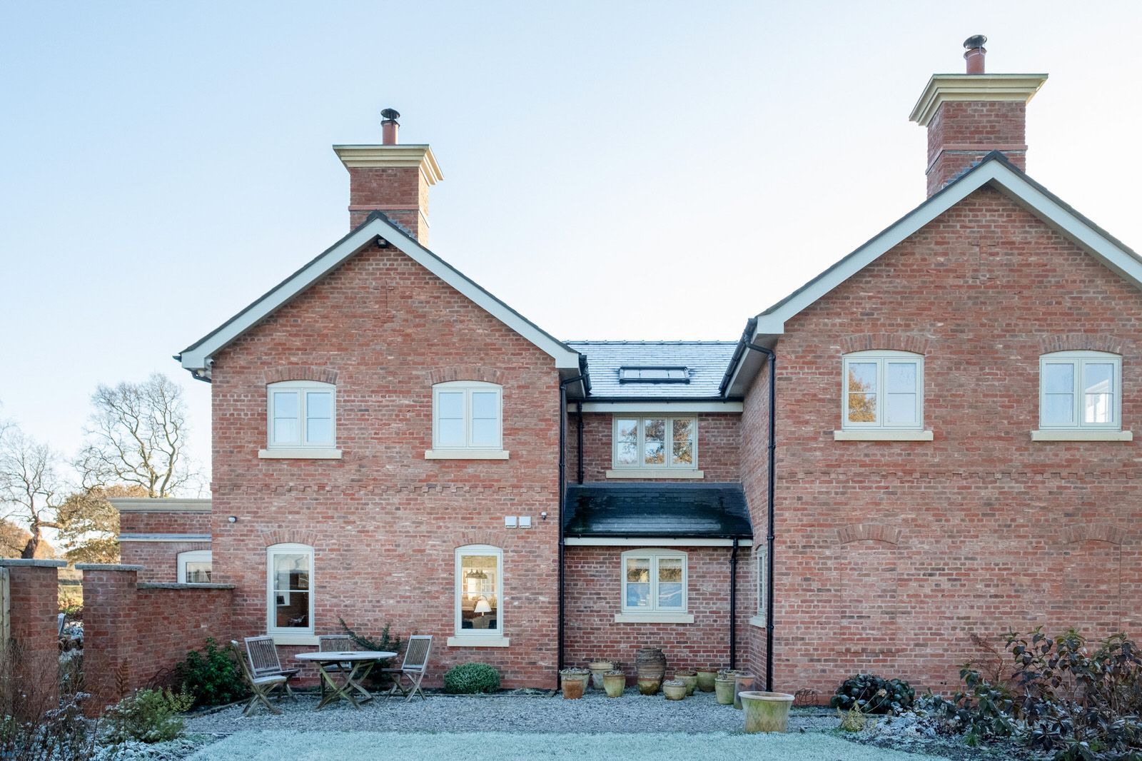 Exterior view of new build home in Cheshire, constructed by Rawlinson Construction