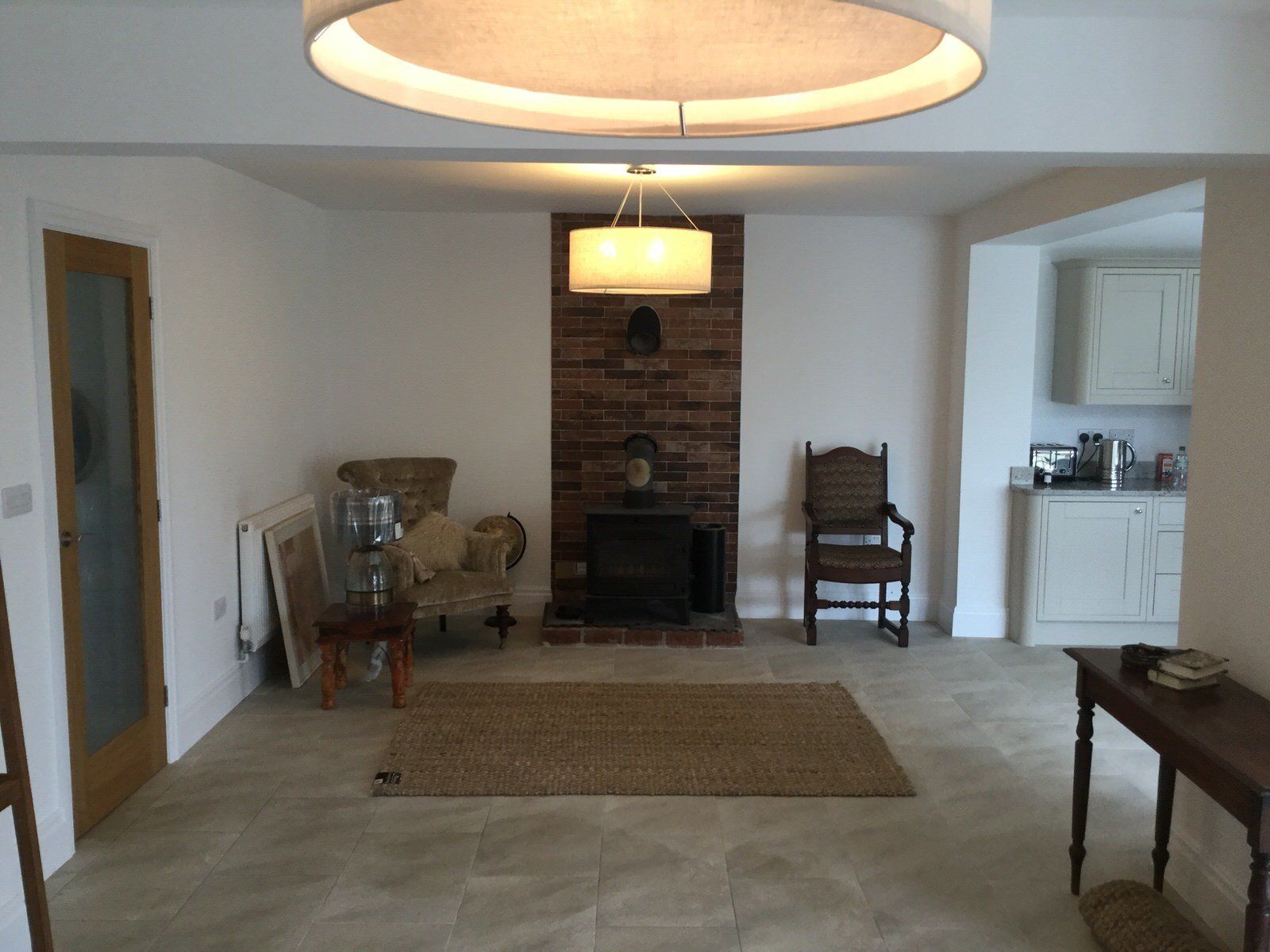 Open-plan interior space of extended home in Cheshire