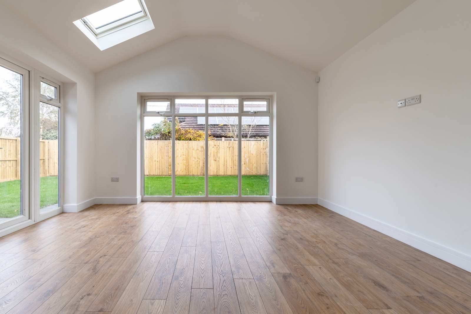 Interior of luxury new build dormer bungalow in Cheshire