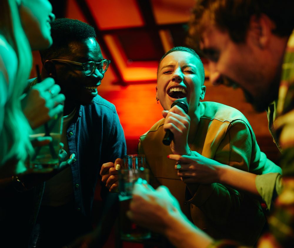 People Having Good Time at Karaoke