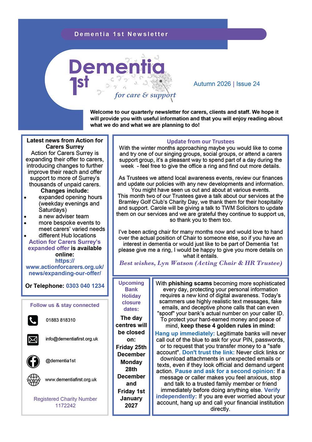 Dementia First Newsletter
