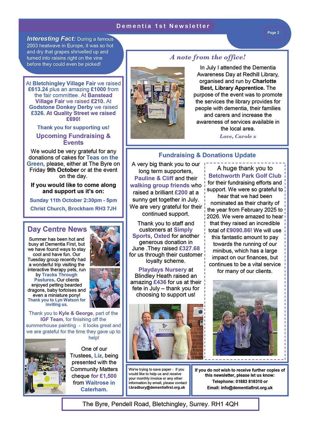Dementia First Newsletter