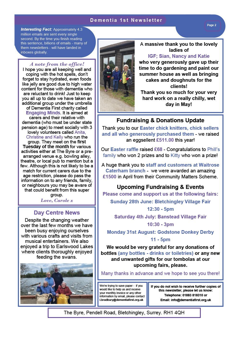 Dementia First Newsletter