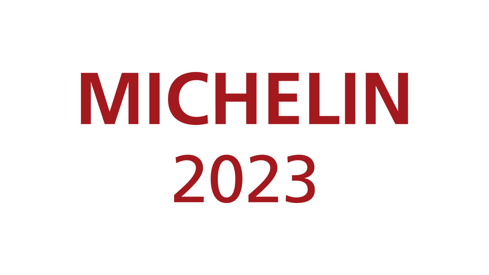 The michelin 2023 logo is red on a white background.