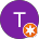 Purple circle with white 