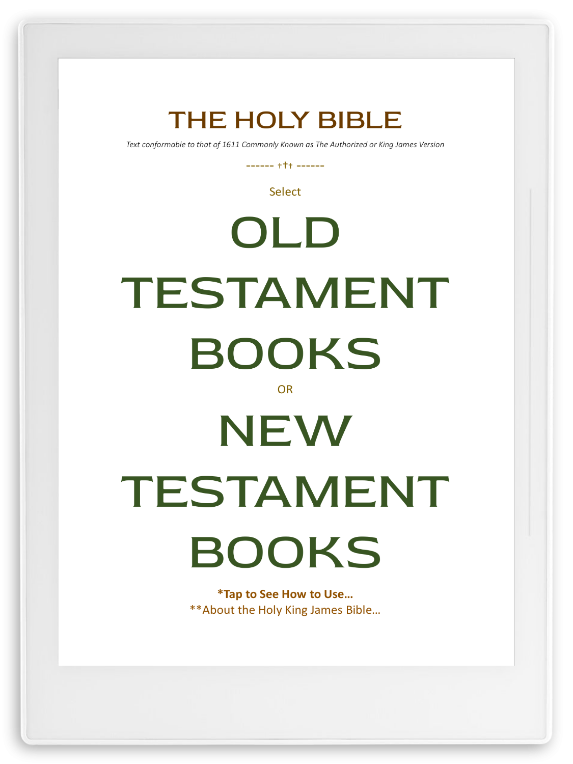 King James Bible for the Supernote Nomad A6.