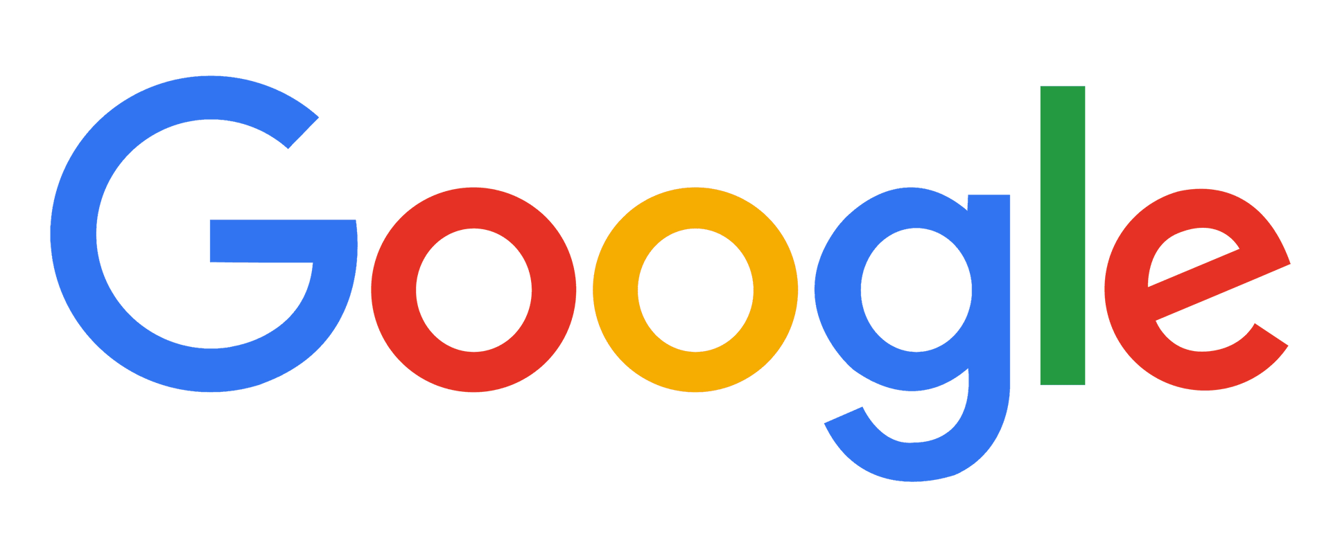the google logo is displayed in different colors on a white background .