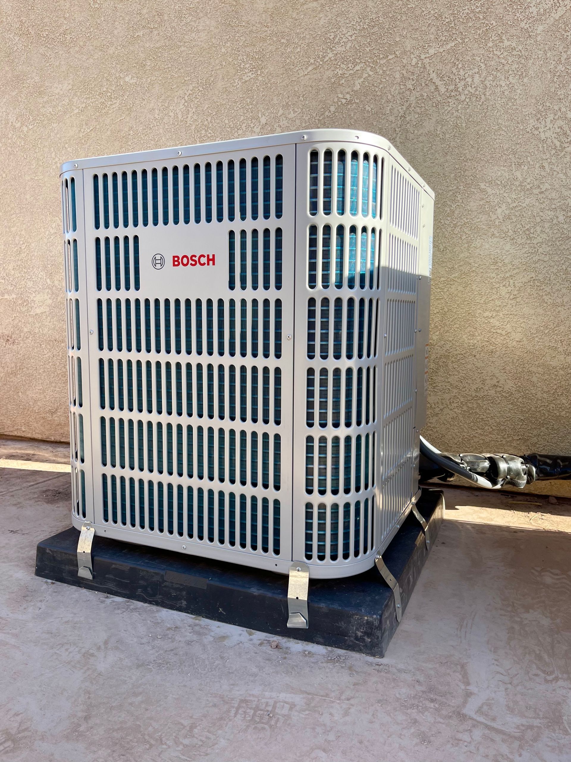 outdoor hvac unit installed
