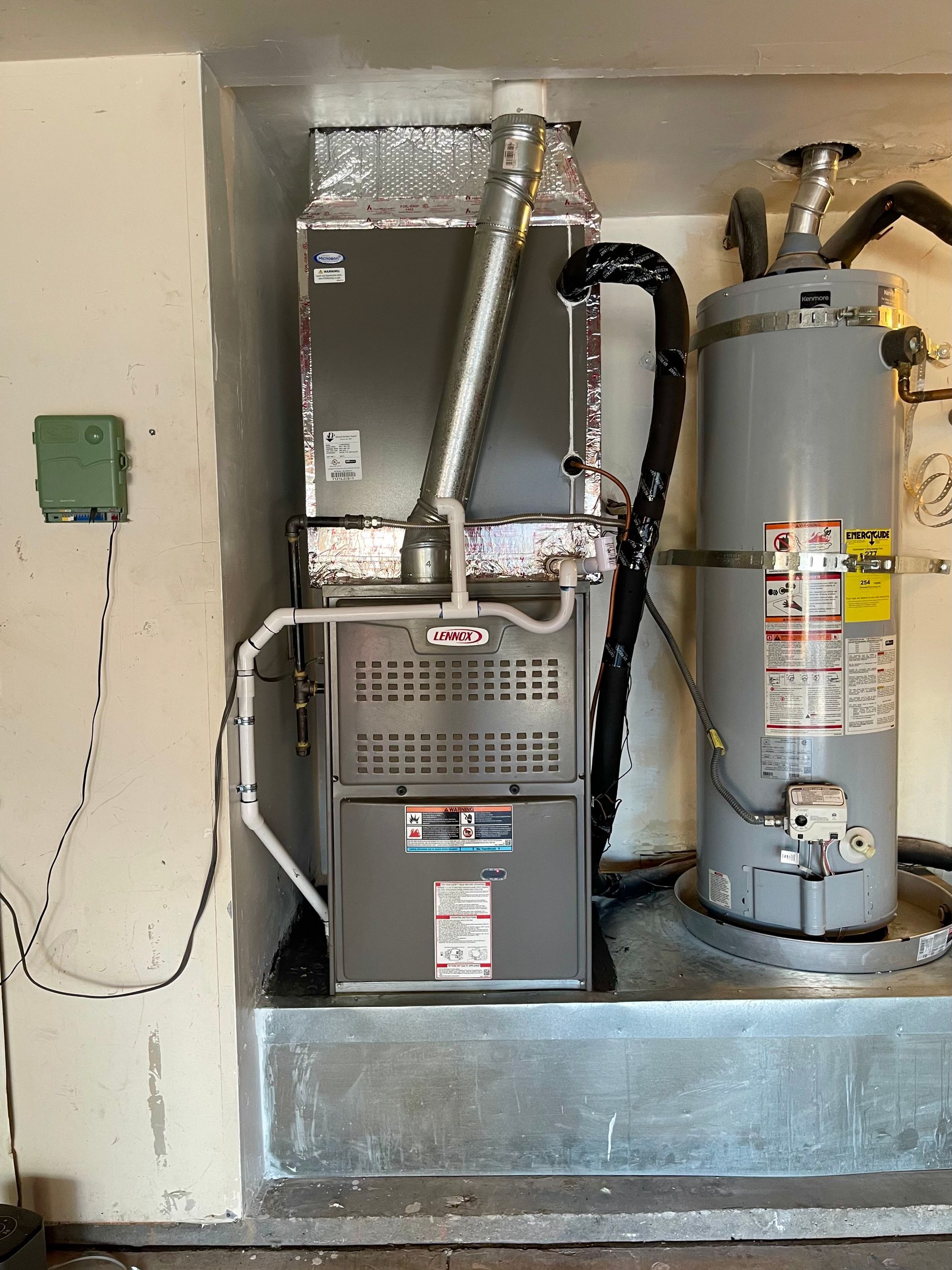 partida heating and air conditioning heater in garage