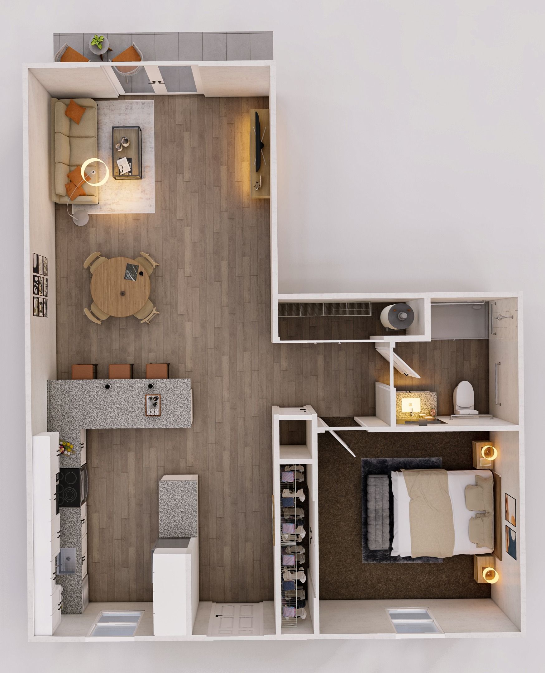 1 Bedroom Floor Plan