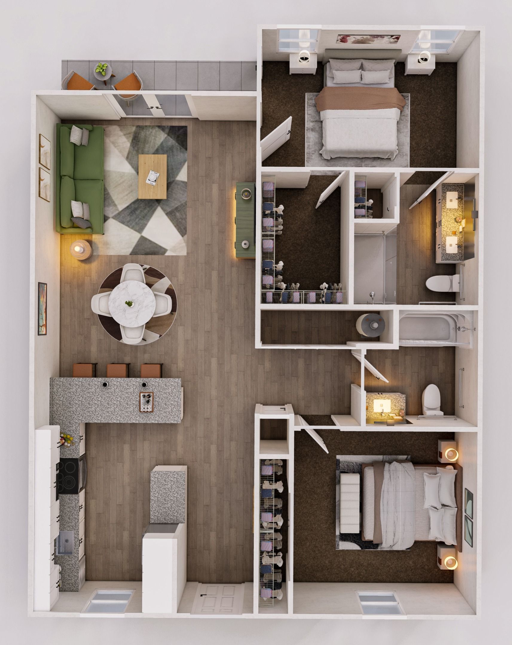 2 Bedroom Floor Plan