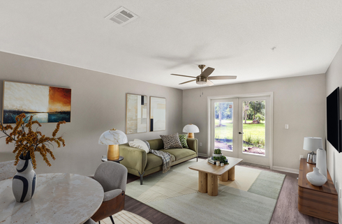 Huntington Forest apartment interior — open-concept living room