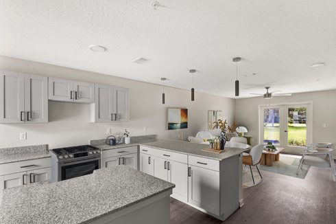 Huntington Forest kitchen with granite countertops and modern appliances