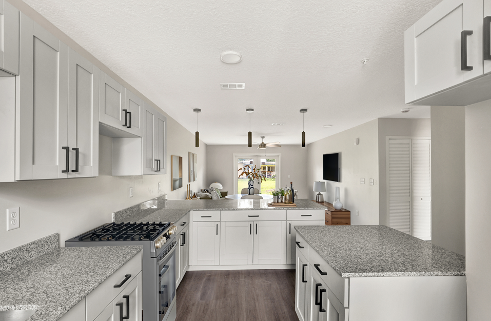 Huntington Forest kitchen with granite countertops and modern appliances
