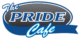 Logo for The Pride Cafe, featuring