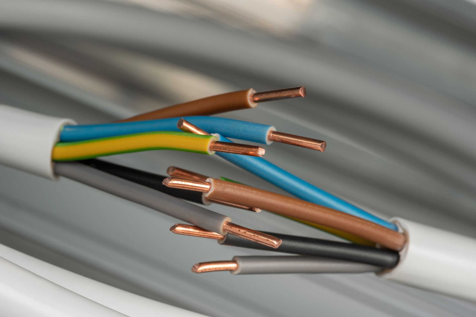A close up of a bunch of wires connected to each other.