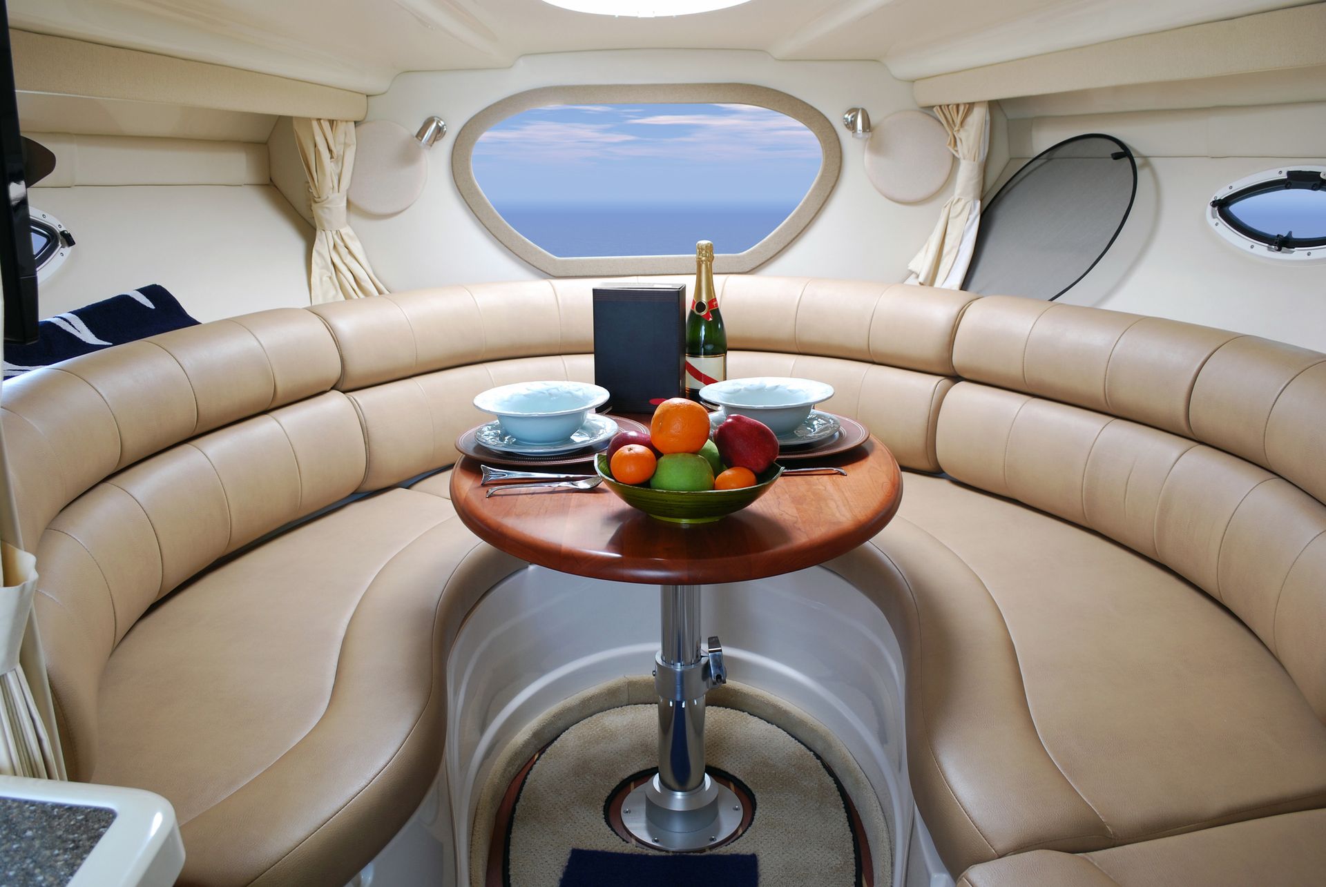 Interior of Luxury Yacht Cabin | Brisbane, Qld | Impact Leather Care