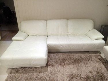 Image of a White Sofa After Cleaning | Brisbane, Qld | Impact Leather Care