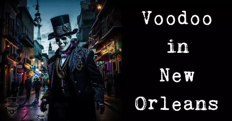 A man in a top hat is walking down a dark street.
