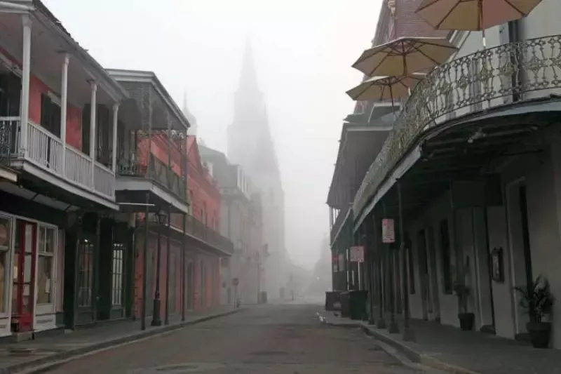A picture of a ghost in the French Quarter in New Orleans