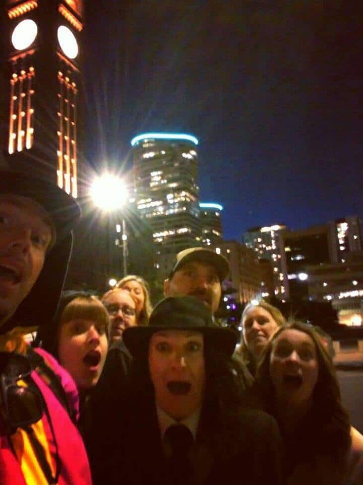 Minneapolis downtown Ghost tour group