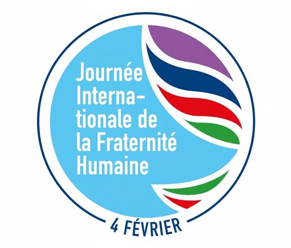 Le logo de la journée internationale de la fraternité humaine du 4 février