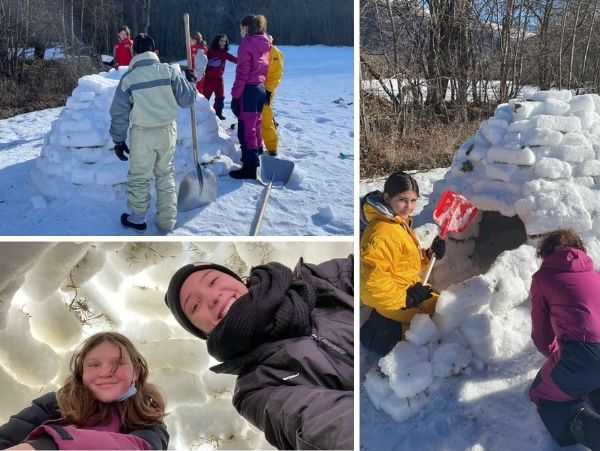 jeux neige colonie sport d'hiver