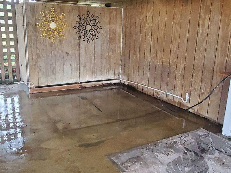After removal of hot tub