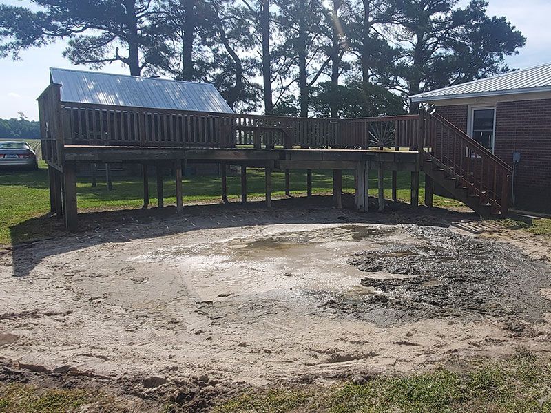 After removal of above ground pool