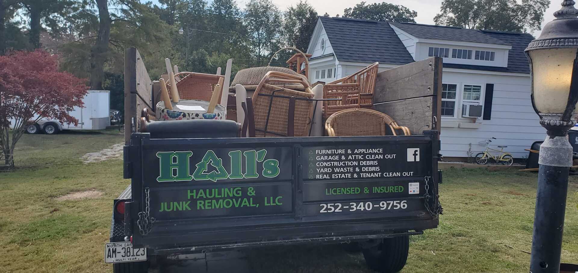 cleaning out attic and hauling to storage unit, best cleanouts in hertford nc, hall's hauling & junk removal
