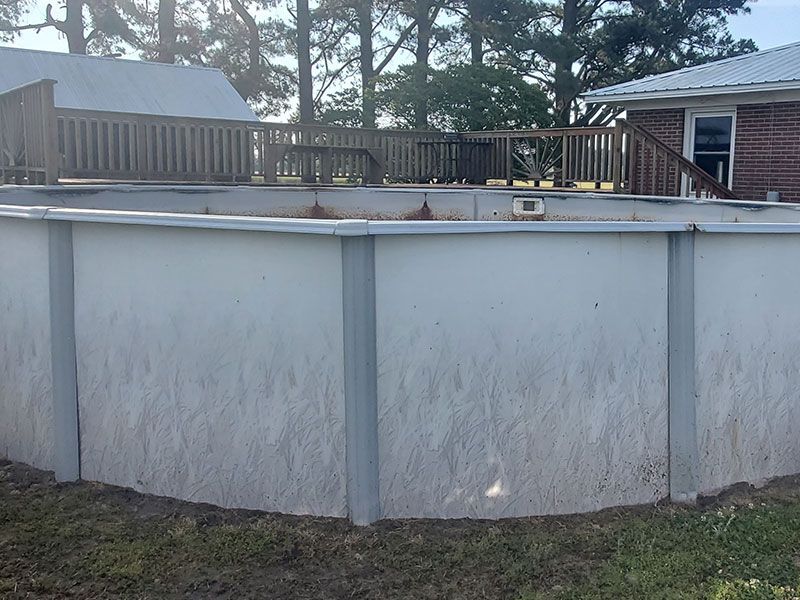 Before removal of above ground pool
