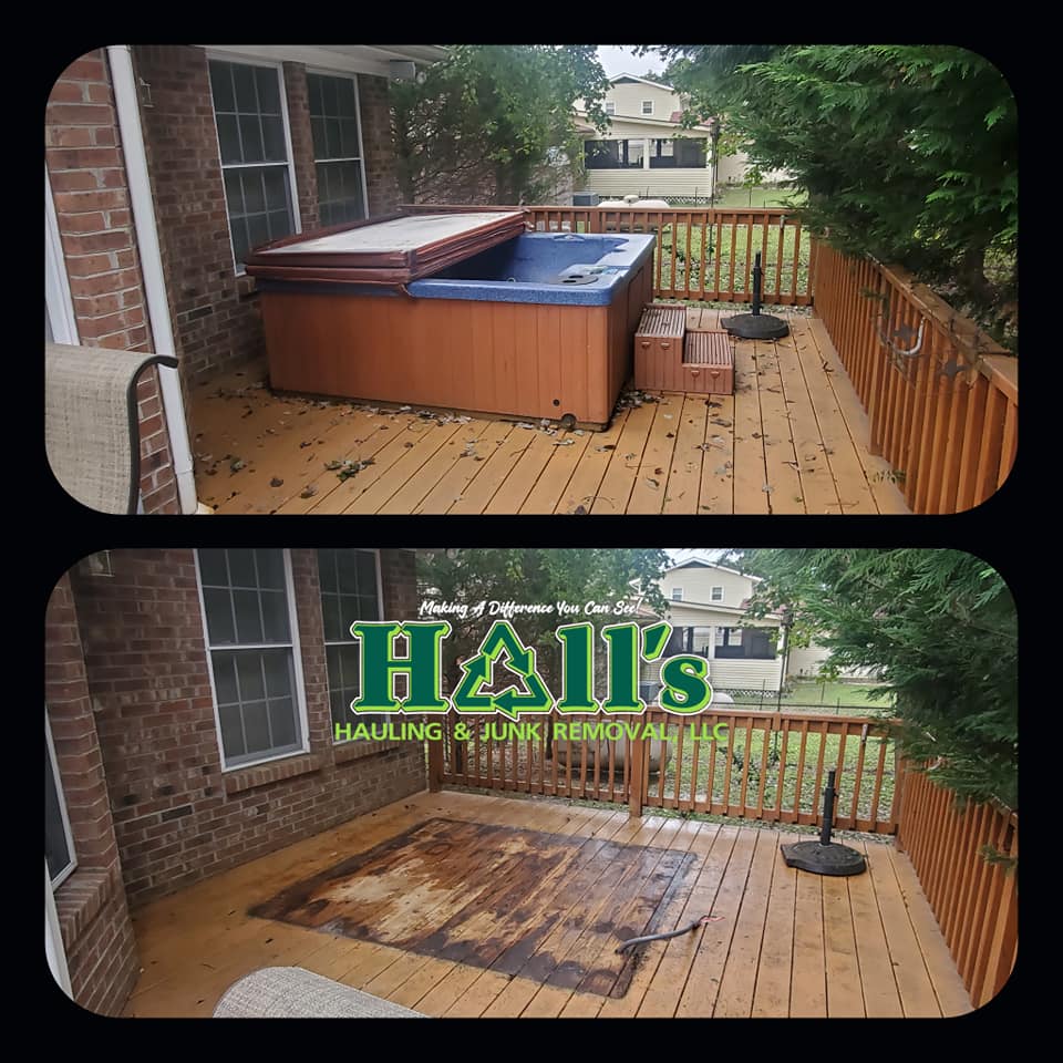 hot tub removal, demolition, cleanout services, best junk removal company near me, elizabeth city nc, Hall's hauling & junk removal