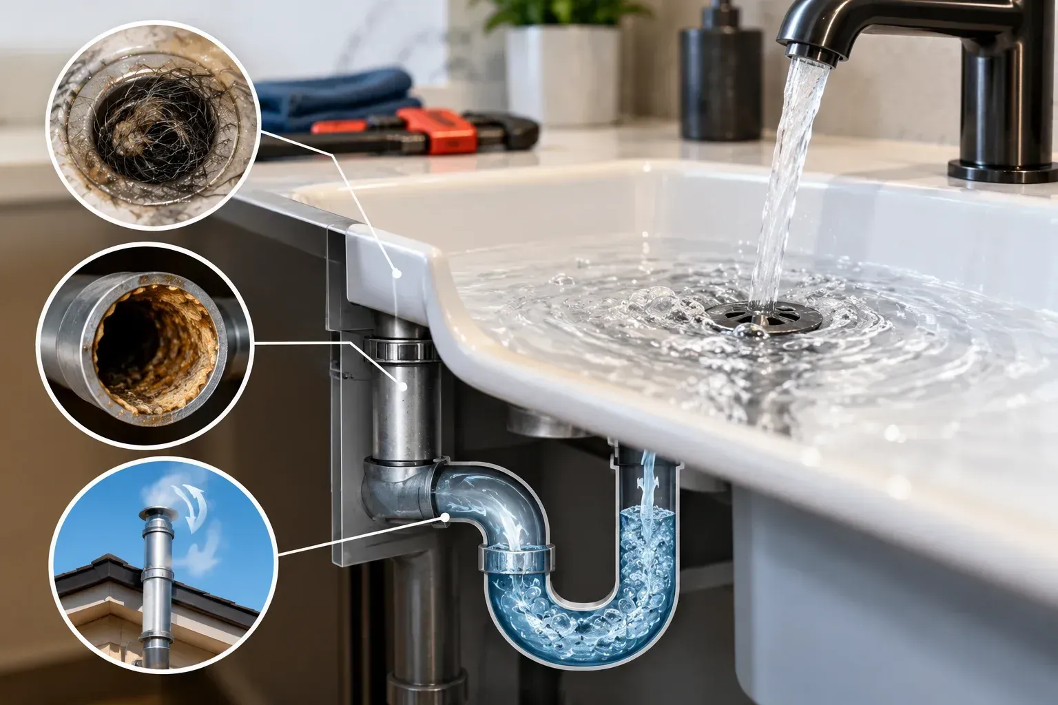 Gurgling Drain Repair