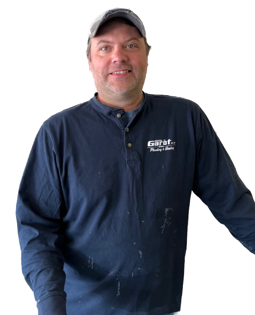 A man wearing a blue shirt that says gant on it