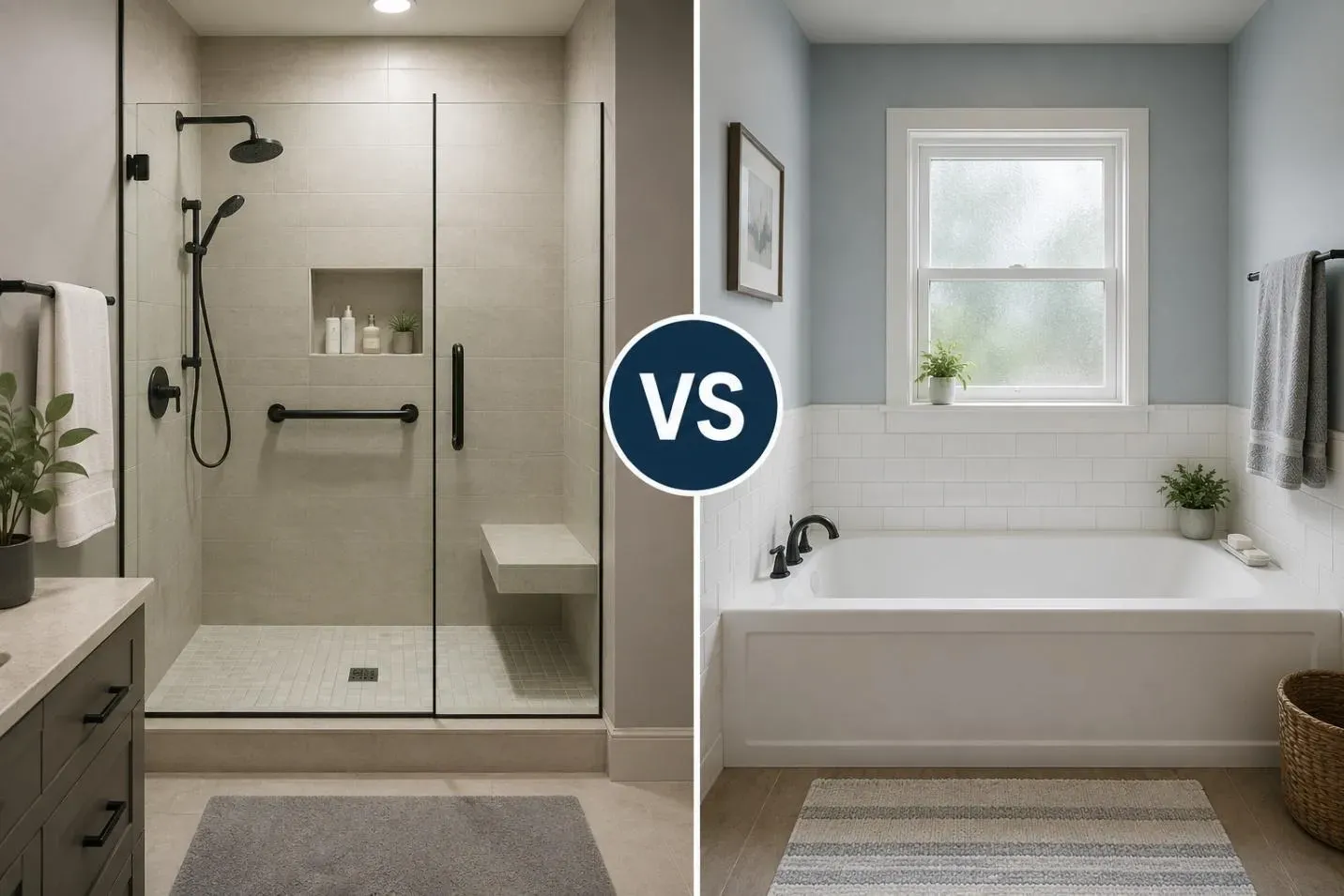 Walk-In Shower Installation vs Tub
