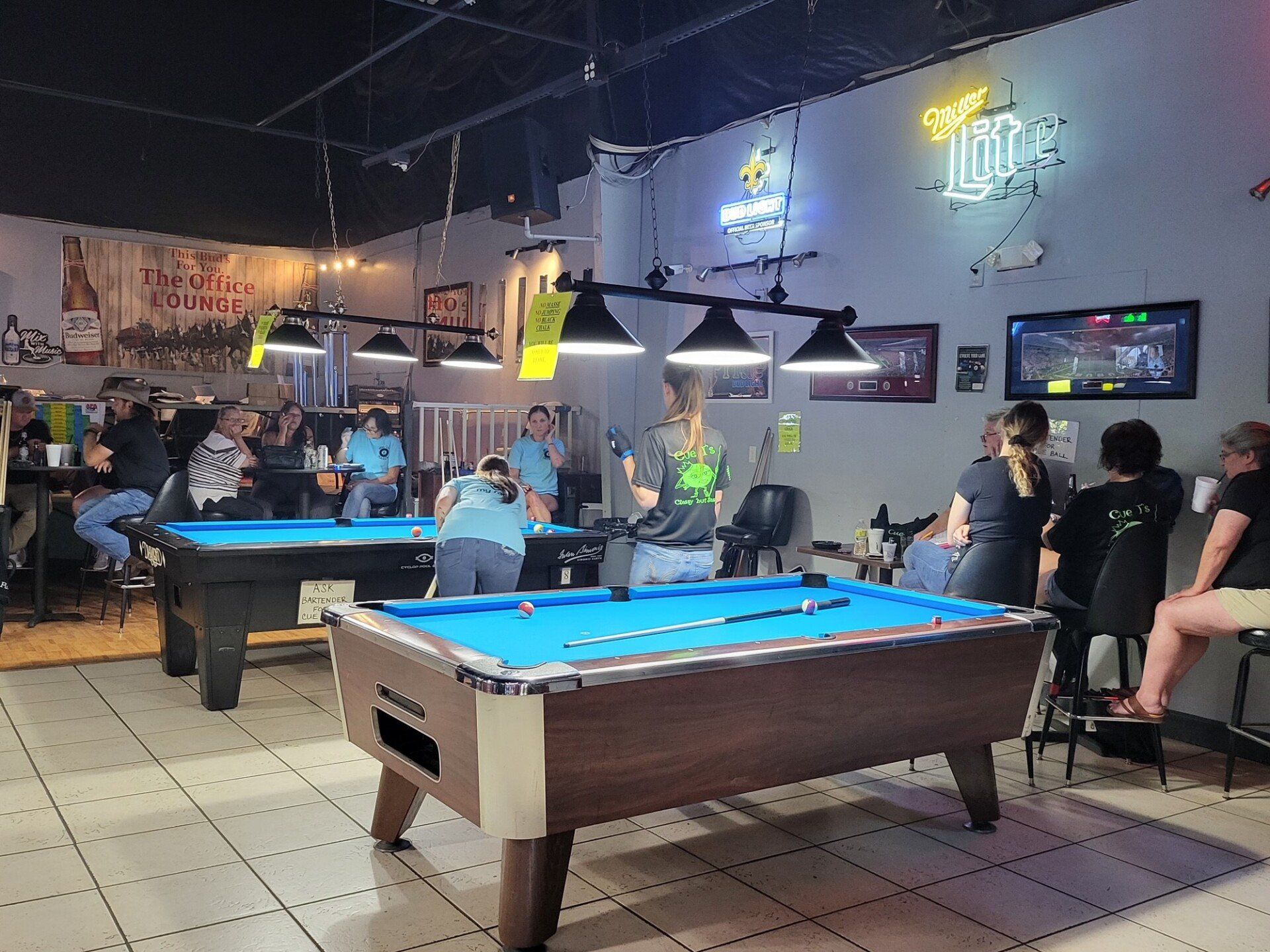 A Bar With People Drinking And Playing Billiards | Foley, AL | The Office Lounge