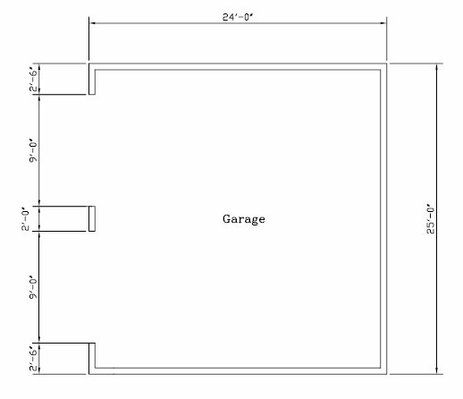 Garage Floor Plan #3A — Assign Commercial Group — Jacksonville, Florida Garage Floor Plan #3A — Assign Commercial Group — Jacksonville, Florida