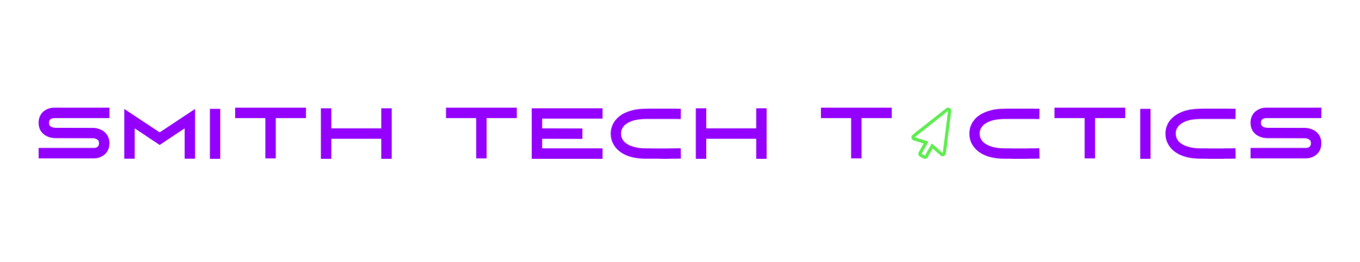 A purple and green logo for smith tech tactics