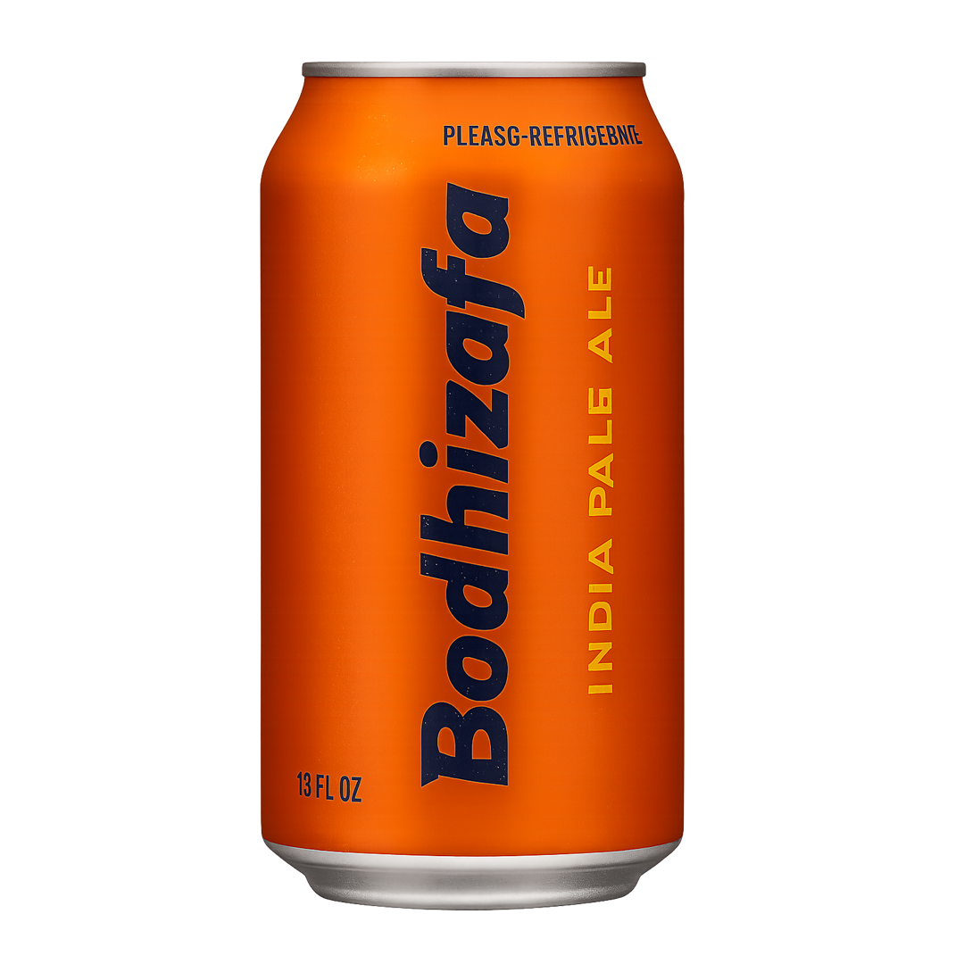 Orange can of Bodhizafa India Pale Ale.