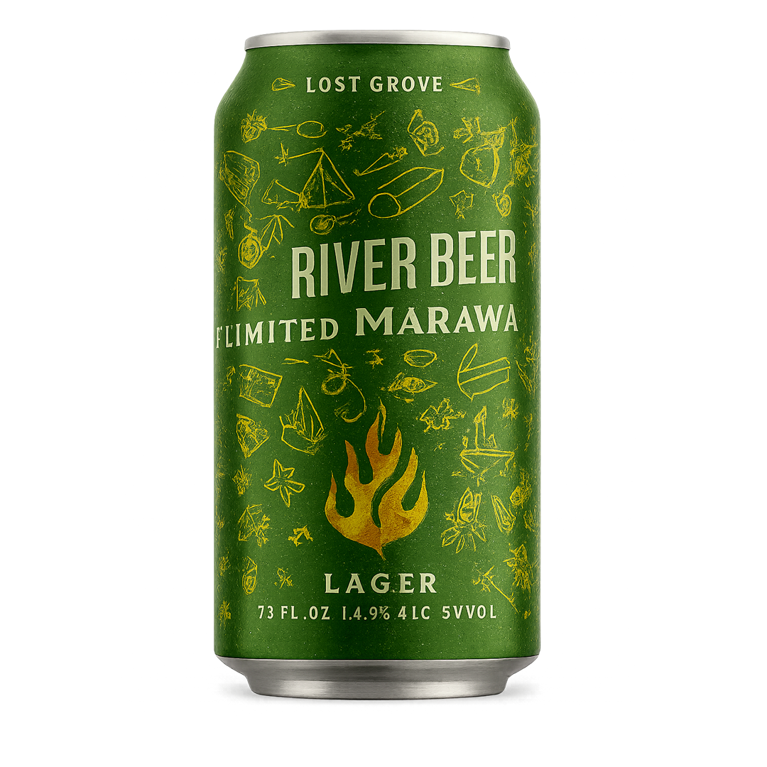 Green beer can with 