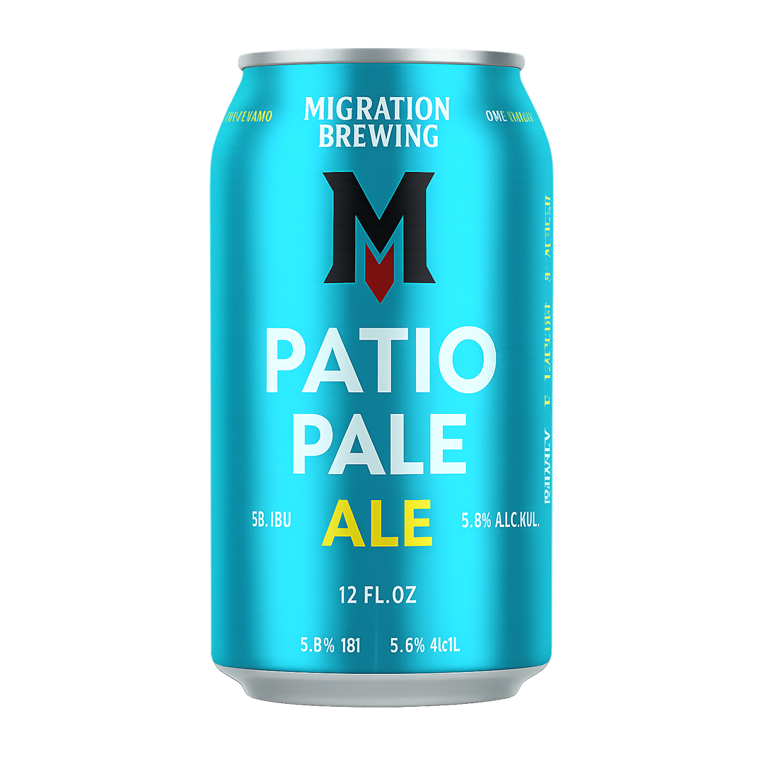 Blue beer can with 