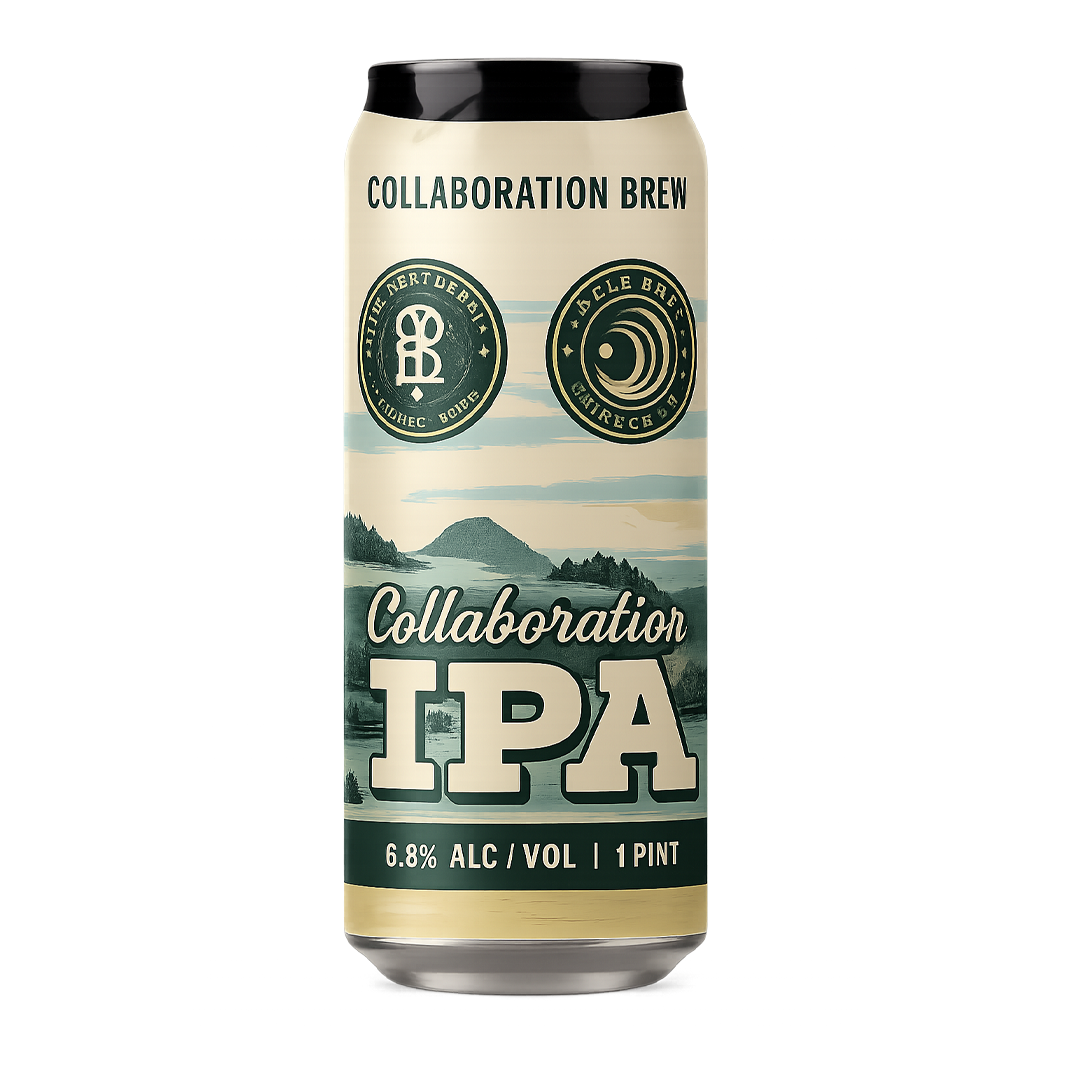 Beer can labeled 