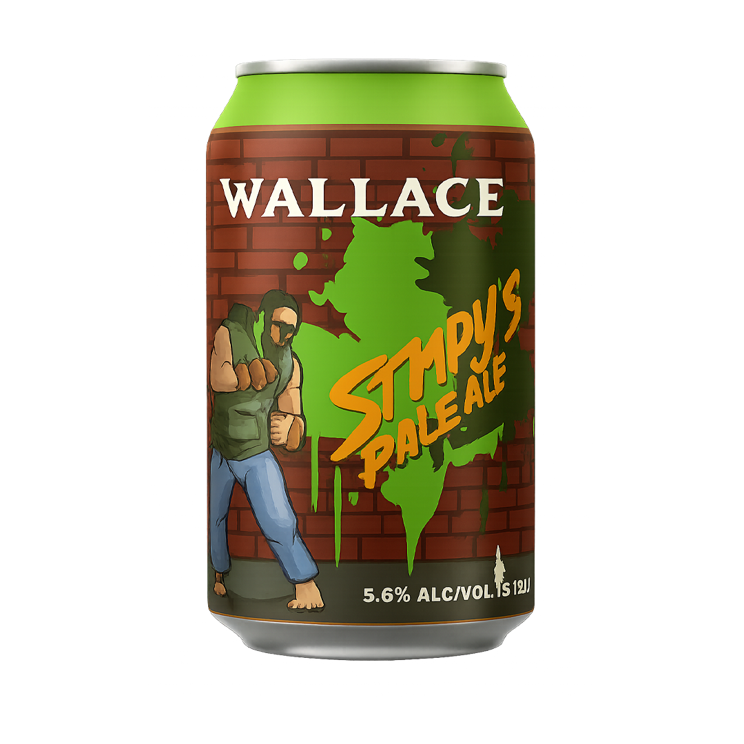 Beer can labeled 