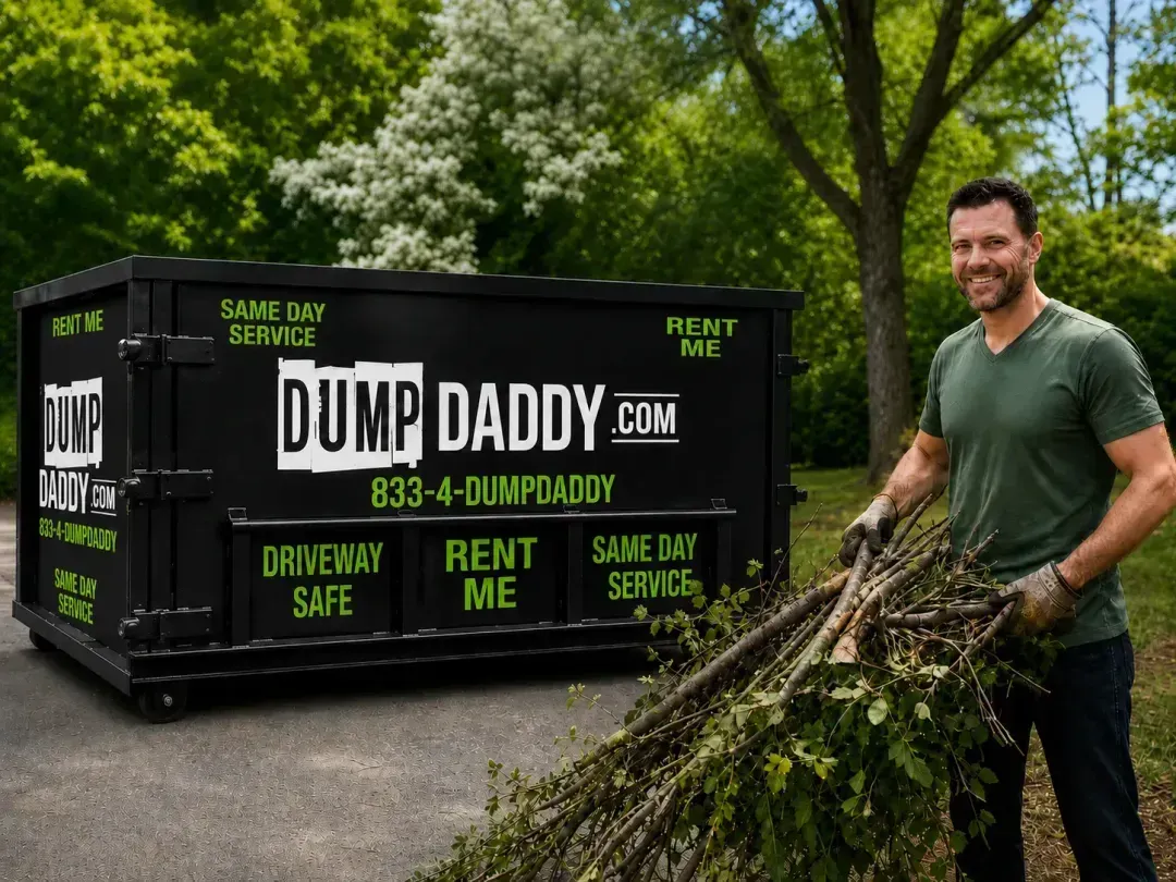 10-yard Dump Daddy dumpster for small cleanout and renovation projects
