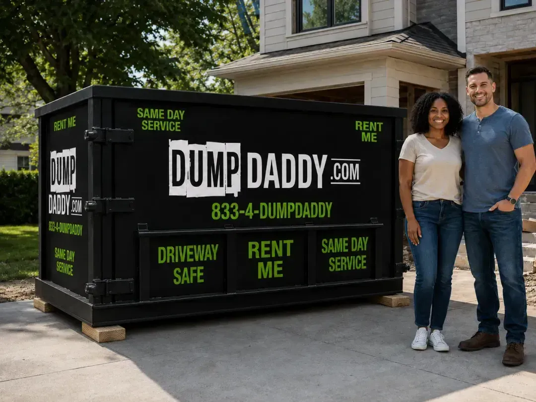 15-yard Dump Daddy dumpster for medium renovation and cleanup projects