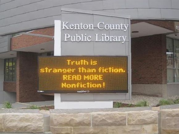 notification signboard for Kenton County Public Library