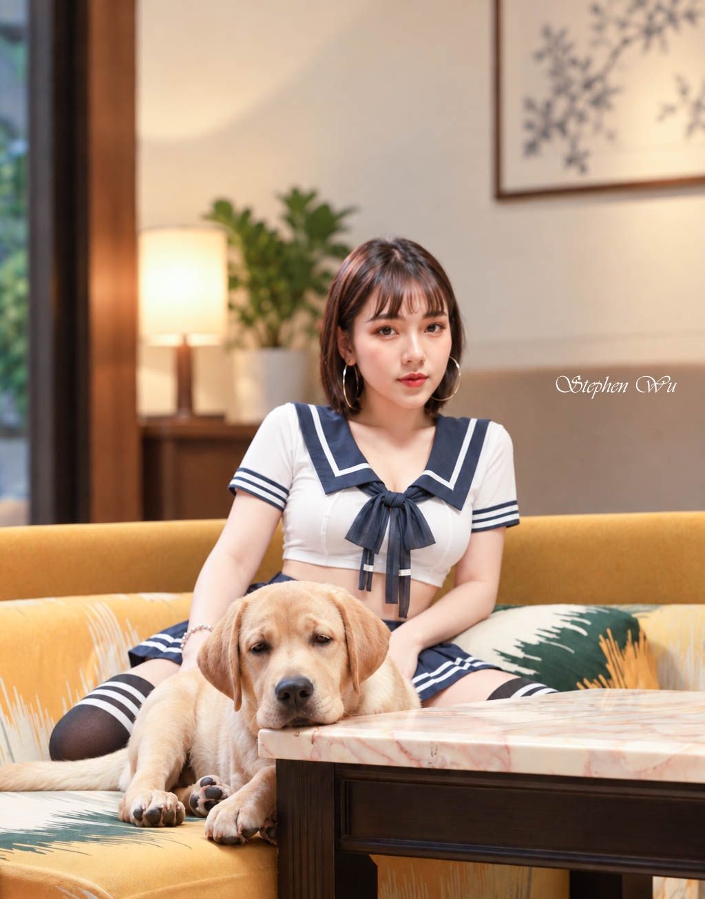 上首尾拉不拉多犬 Joking 照片