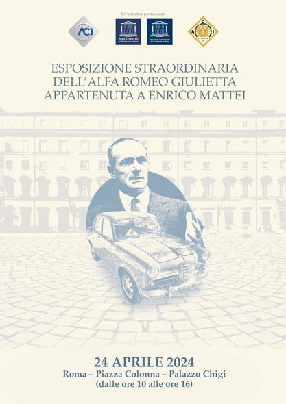 alfa romeo giulietta enrico mattei piazza colonna roma palazzo chigi stati generali patrimonio italiano